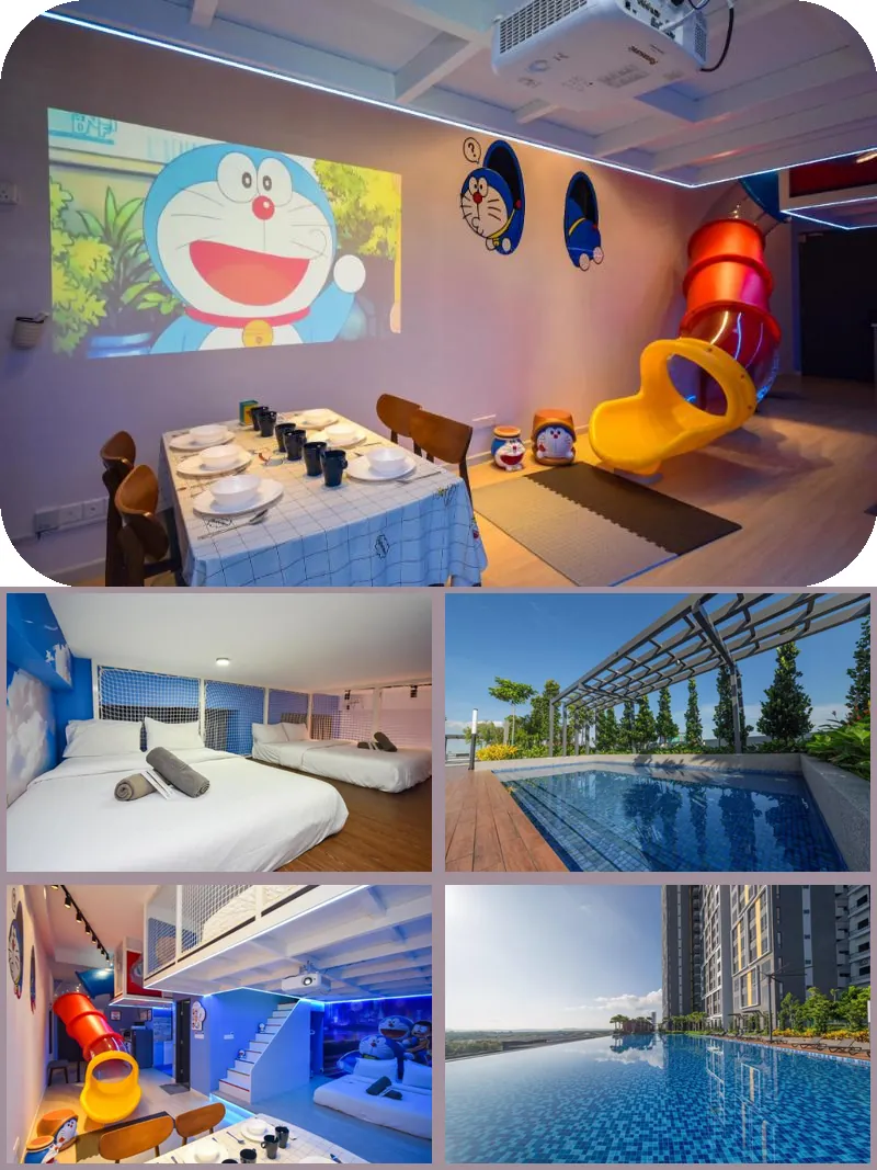 Doraemon Slide Playground Loft @ Sunway Grid 호텔 기타 이미지