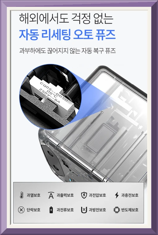 멜리언스 해외여행용 5포트 초고속충전 멀티 어댑터 화이트 PD35W ML-OL1 사진4