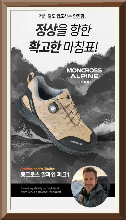 몽크로스 남여 데일리 트레킹화 운동화 피크1 블랙 사진2