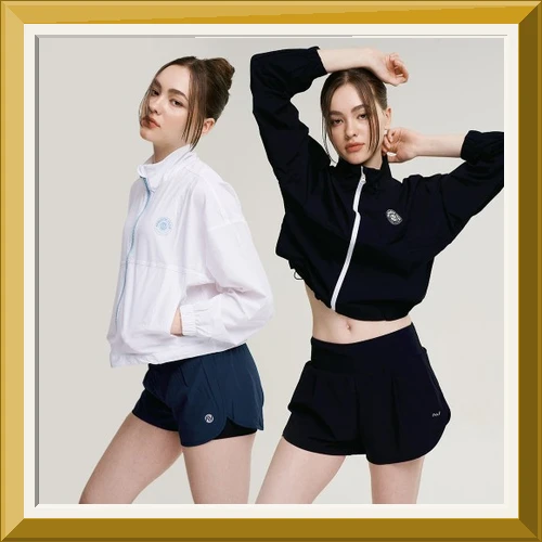 여성 래쉬가드 크롭 집업 체형커버 수영복 비치웨어 빅사이즈 쿨터치 에어라이트 긴팔 사진1