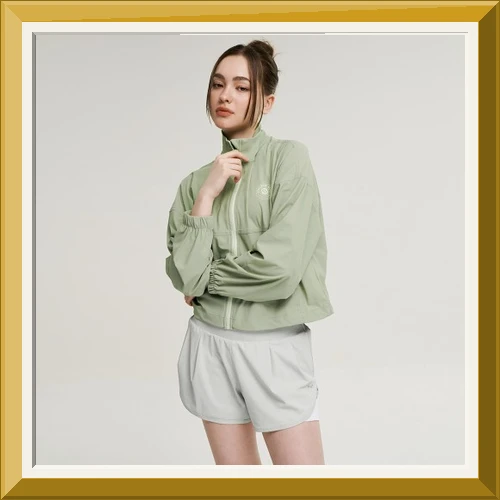 여성 래쉬가드 크롭 집업 체형커버 수영복 비치웨어 빅사이즈 쿨터치 에어라이트 긴팔 사진2