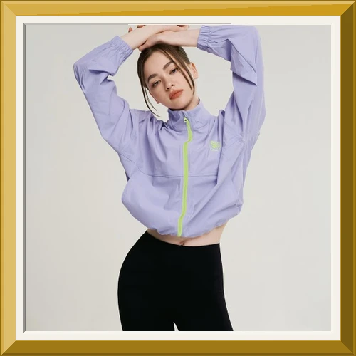 여성 래쉬가드 크롭 집업 체형커버 수영복 비치웨어 빅사이즈 쿨터치 에어라이트 긴팔 사진3