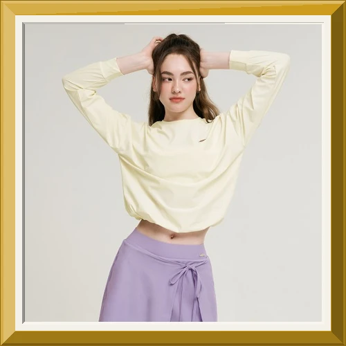 여성 래쉬가드 크롭 집업 체형커버 수영복 비치웨어 빅사이즈 쿨터치 에어라이트 긴팔 사진4