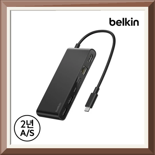 벨킨 8in1 유니버셜 USB C타입 멀티 허브 100W 기가비트 이더넷 INC024fq 맥북 노트북 USB확장 사진1