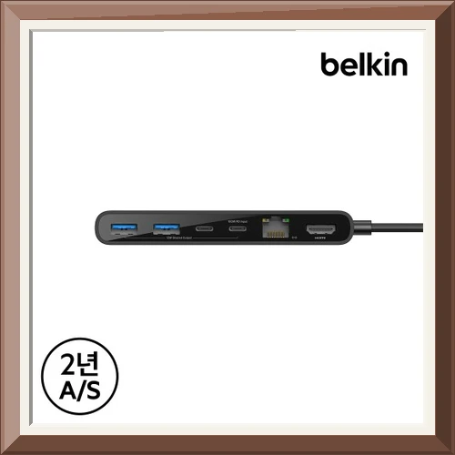 벨킨 8in1 유니버셜 USB C타입 멀티 허브 100W 기가비트 이더넷 INC024fq 맥북 노트북 USB확장 사진3