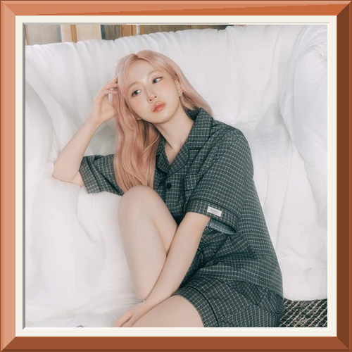 [해원 PICK] 실크핏 더스트 반팔 카라 커플 잠옷 세트 여름 홈웨어 남녀공용 사진4