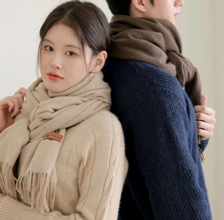 캐시미어머플러 커플목도리 남자 여자 니트 롱 겨울 사진4