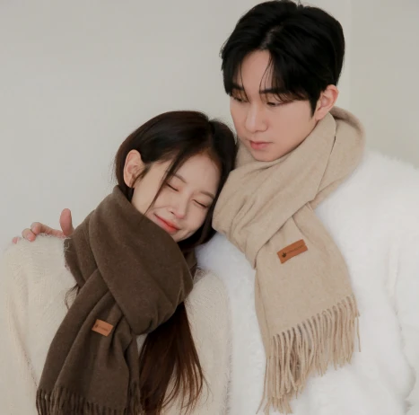 캐시미어머플러 커플목도리 남자 여자 니트 롱 겨울 사진5