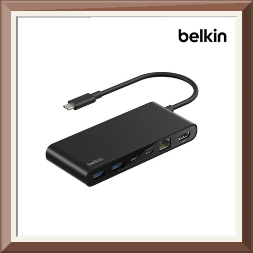 벨킨 8in1 유니버셜 USB C타입 멀티 허브 100W 기가비트 이더넷 INC024fq 맥북 노트북 USB확장 사진5