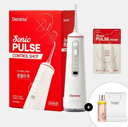 동국제약 덴트릭스 소닉펄스 컨트롤샷 구강세정기 1개 + 노즐(2p) / 무선 구강세척기 물치실 휴대용 워터치실 사진5
