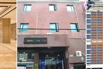 왼쪽부터 롯데 호텔 부산, 동래 온천 호텔, 센텀 비즈니스 호텔 외관